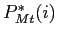$ P^{*}_{Mt}(i)$