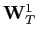 $ \mathbf{W}_{T}^{1}$