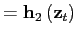 $ =\mathbf{h}_{2}\left( \mathbf{z}_{t}\right) $