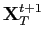 $ \mathbf{X}_{T}^{t+1}$