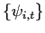$ \left\{ \psi_{i,t}\right\} $