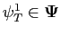 $ \mathbf{\psi}_{T}^{1}\in\mathbf{\Psi}$