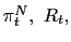 $ \pi_{t}^{N},\ R_{t},$