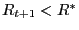 $ R_{t+1}<R^{\ast}$