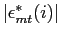 $ \left\vert \epsilon^{*}_{mt}(i)\right\vert $