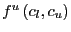 $ f^{u}\left( c_{l},c_{u}\right) $