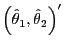 $ \left( \hat{\theta}_{1},\hat{\theta}_{2}\right) ^{\prime}\,$