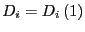 $ D_{i}=D_{i}\left( 1\right) $