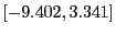 $ \left[ -9.402,3.341\right] $