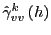 $ \hat{\gamma}_{vv}^{k}\left( h\right) $