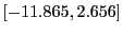$ \left[ -11.865,2.656\right] $