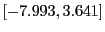 $ \left[ -7.993,3.641\right] $