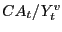 $ CA_{t} /Y_{t}^{v} $