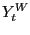 $ Y_{t}^{W} $