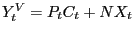 $ Y_{t}^{V} =P_{t} C_{t} +NX_{t} $