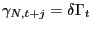 $ \gamma_{N,t+j} =\delta\Gamma_{t} $