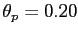 $ \theta_p =0.20$