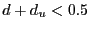 $ d+d_{u}<0.5$