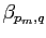 $ \beta_{p_{m},q}$