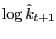 $\displaystyle \log\hat{k}_{t+1}$
