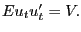 $ Eu_{t}u_{t}^{\prime}=V.$