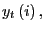 $ y_{t}\left( i\right) ,$
