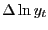 $ \Delta\ln y_{t}$