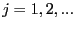 $\displaystyle j=1,2,...$