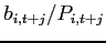 $b_{i,t+j}/P_{i,t+j}$