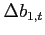 $\Delta b_{1,t}$