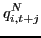 $\displaystyle q_{i,t+j}^{N} $