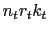 $ n_{t} r_{t} k_{t}$