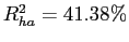 $ R_{ha} ^{2}=41.38\%$