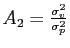 $ A_{2}=\frac{\sigma _{v}^{2}}{\sigma_{p}^{2}}$