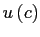 $ u\left( c\right) $