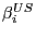 $\beta _i^{US} $