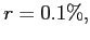 $ r=0.1\%,$