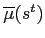 $ \overline{\mu }(s^{t})$