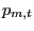$\displaystyle p_{m,t}$