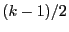 $ (k-1)/2$