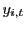$\displaystyle y_{i,t}$