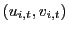 $ \left( u_{i,t},v_{i,t}\right) $