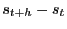 $ s_{t+h}-s_{t}$
