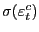 $ \sigma(\varepsilon_{t}^{c})$