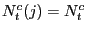 $ N_{t}^{c}(j)=N_{t}^{c}$