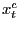 $ x_{t}^{c}$