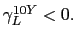 $ \gamma_{L}^{10Y}<0.$