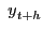 $ {\ y}_{t+h}$