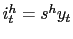 $ i_{t}^{h}=s^{h}y_{t}$