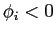 $ \phi_{i}<0$